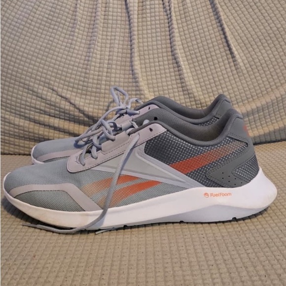 Reebok Gray and Orange Athletic Shoes main image 16